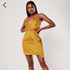 Yellow/Gold Satin Dress